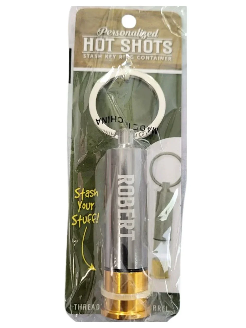 SWIBCO Personalized Hot Shots Gray Stash ROBERT - New In Package